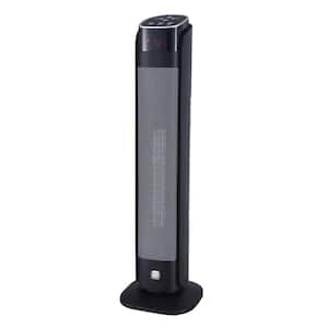 1,500-Watt Deluxe Digital 30 in. Ceramic Portable Electric Tower Heater with Remote Control