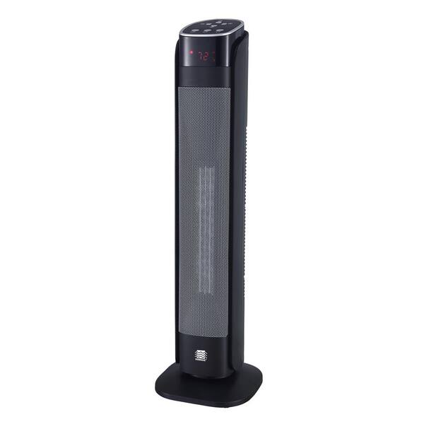 IMounTEK 1500W Ceramic Tower Space Heater – 90° Oscillating – Remote Control – 0-12H Timer – Black