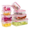 LEXI HOME 32-Piece Durable Meal Prep Plastic Food Containers with Snap Lock  Lids - Blue LB5352 - The Home Depot