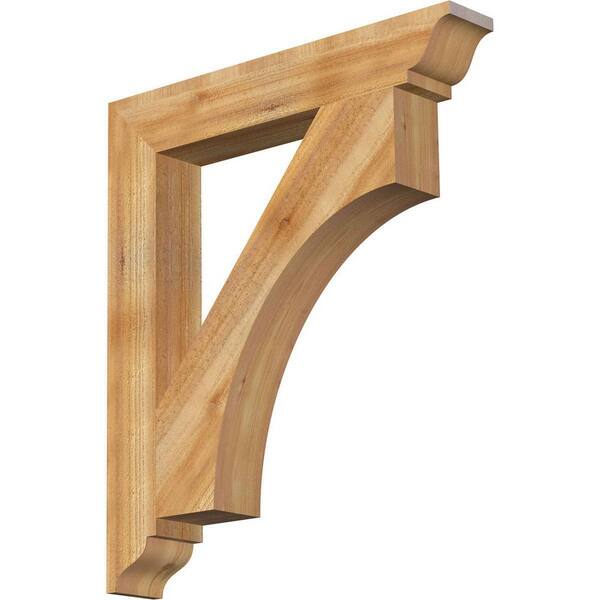 Ekena Millwork 4 in. x 30 in. x 26 in. Western Red Cedar Westlake Traditional Rough Sawn Bracket