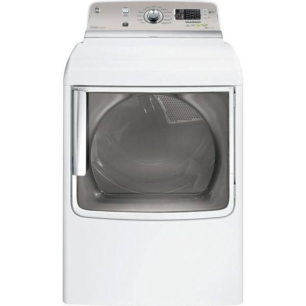 GE 7.8 cu. ft. Electric Dryer with Steam in White