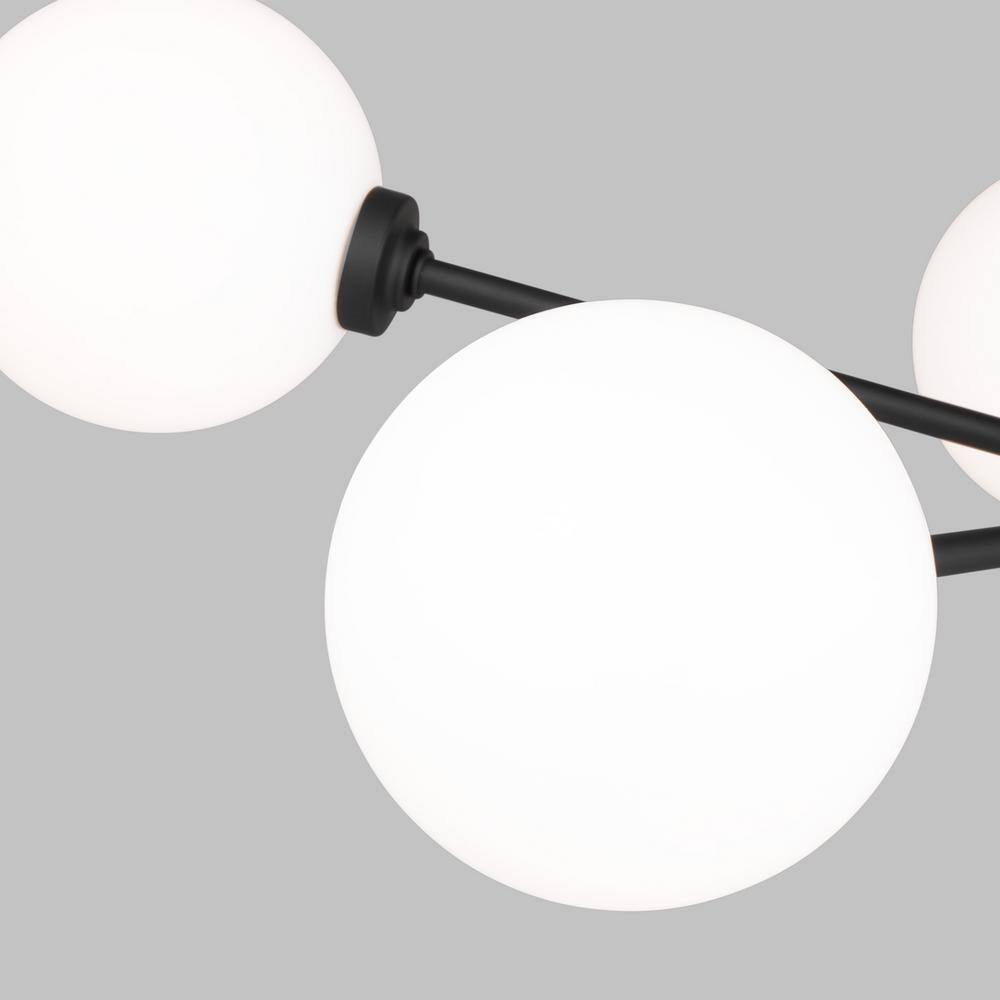 Tallis Midnight Black Sputnik-Style Outdoor Chandelier