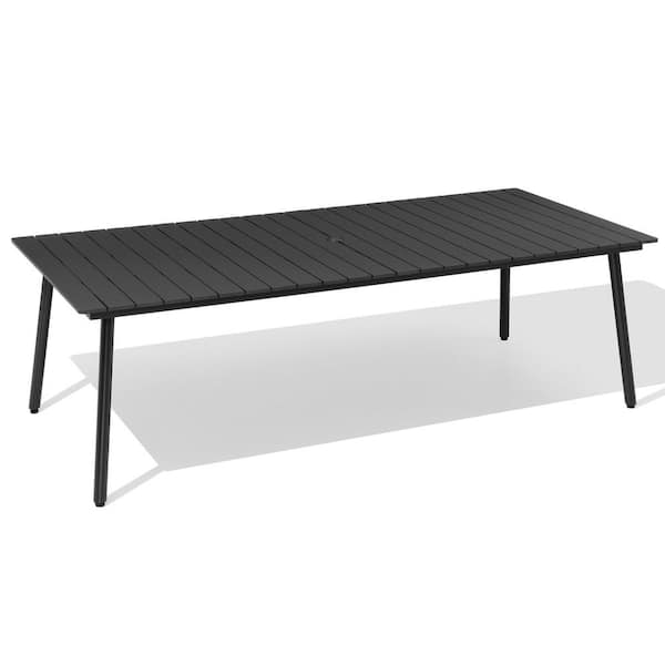 Black aluminum 2024 dining table