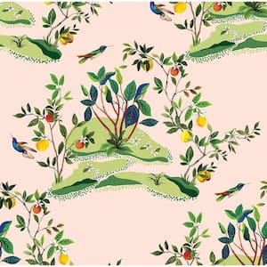 Seabrook Designs White Citrus Hummingbird Unpasted Nonwoven Paper Wallpaper  Roll  sq. ft. DBW9001 - The Home Depot