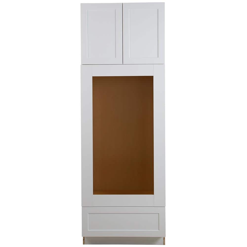 "Cambridge Shaker Ready-to-Assemble 33"" W x 96"" Hx 24.5"" D Base Double Oven Cabinet w/2 Soft Close Door & Drawer in White" price history on PriceWatchPro