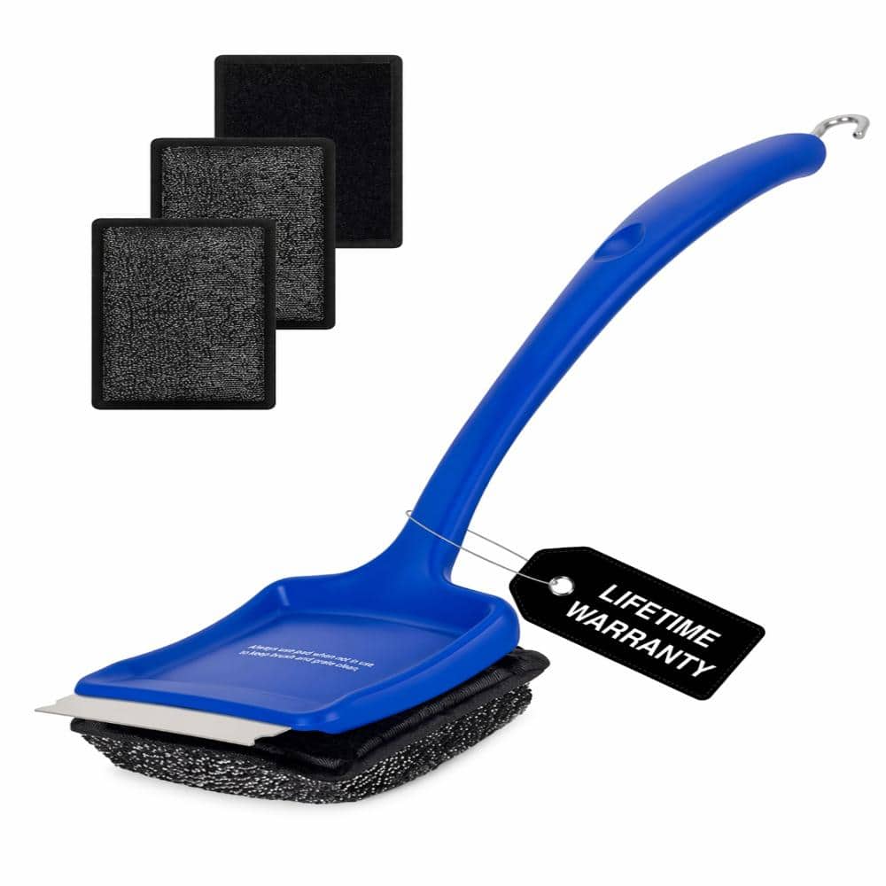 19 in Bristle-Free Steam Grill Brush with 3 Steel Fiber Replacement Pads for All Grill Types, Safe Outdoor Grill price history on PriceWatchPro