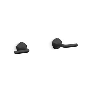 Occasion Wall-Mount Bathroom Sink Faucet Lever Handle Trim, Matte Black