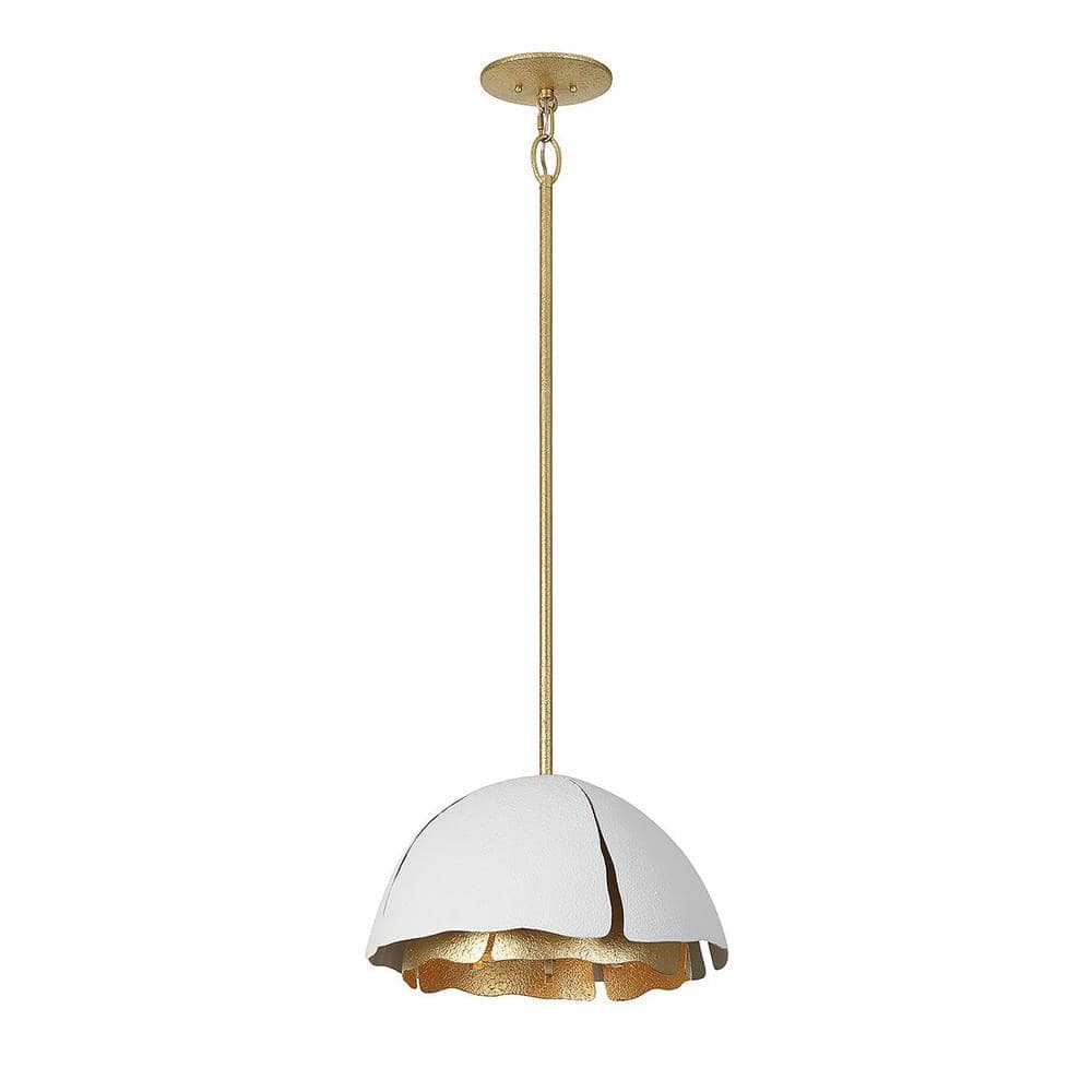 Cavalier Gold and Royal White 3-Light Metal Pendant