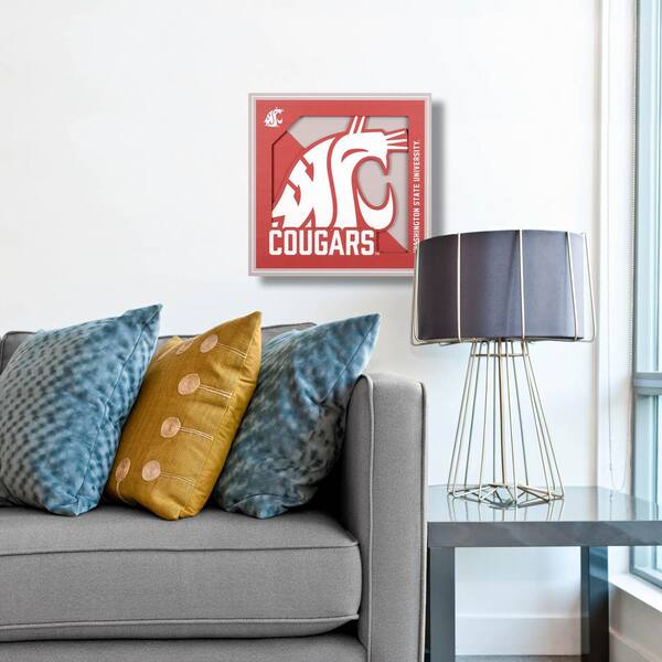 NCAA Washington State Cougars 3D Logo Series Wall Art - 12x12