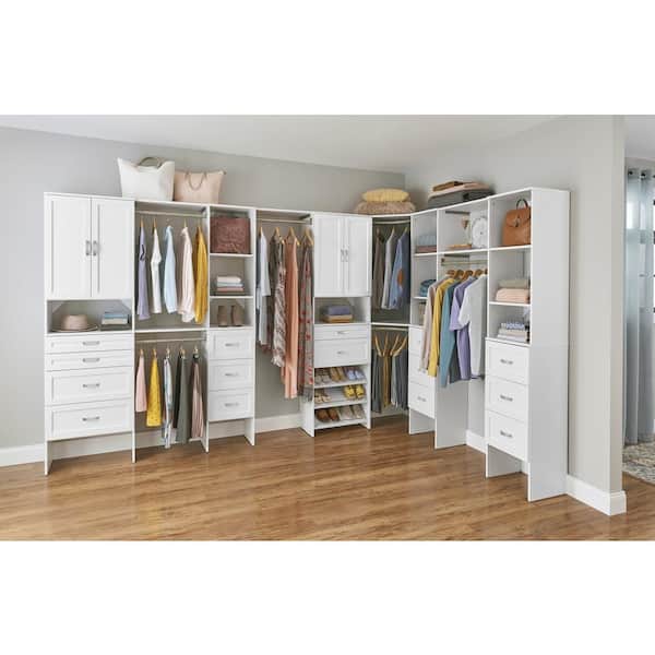 Style+ 25 in. W Shaker White Closet Door Kit