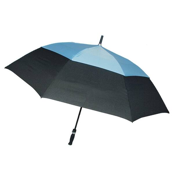 London Fog 62 in. Arc Windguard Auto Open Golf Umbrella in Black/Blue