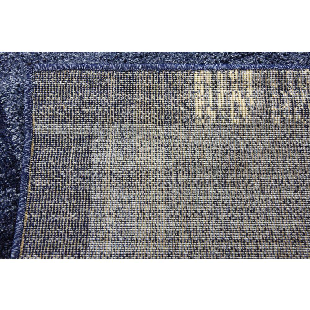 Light Blue Rectangular Tufted Stain-Resistant Synthetic Area Rug
