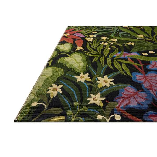 Botanical Onyx/Multi 2 ft. 5 in. x 3 ft. 11 in. Indoor/Outdoor Accent Rug