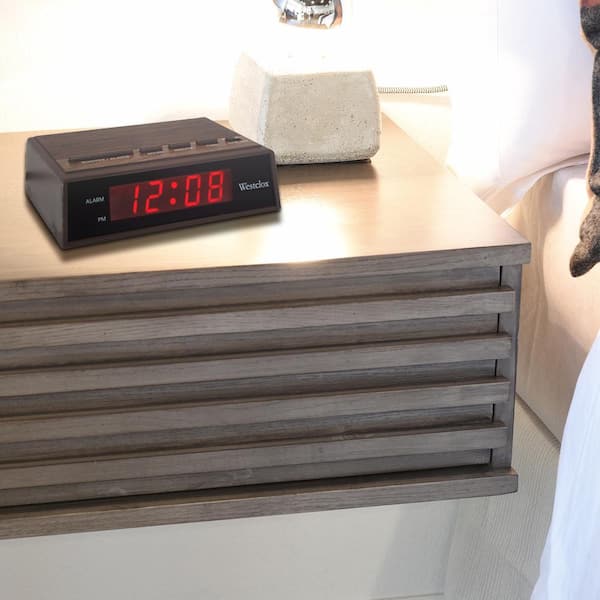 Westclox Brown Woodgrain Led Alarm, How Do I Set My Westclox Alarm Clock