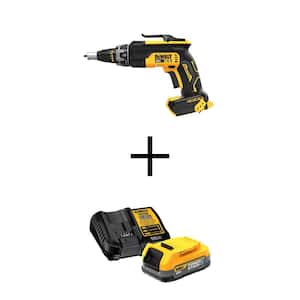 20-Volt Maximum XR Lithium-Ion Cordless Brushless Screw Gun with POWERSTACK 1.7 Ah Battery and Charger
