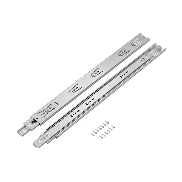 Richelieu Hardware 20 in. (500 mm) Stainless Steel Full Extension Side Mount Ball Bearing Drawer Slides, 1-Pair (2-Pieces)