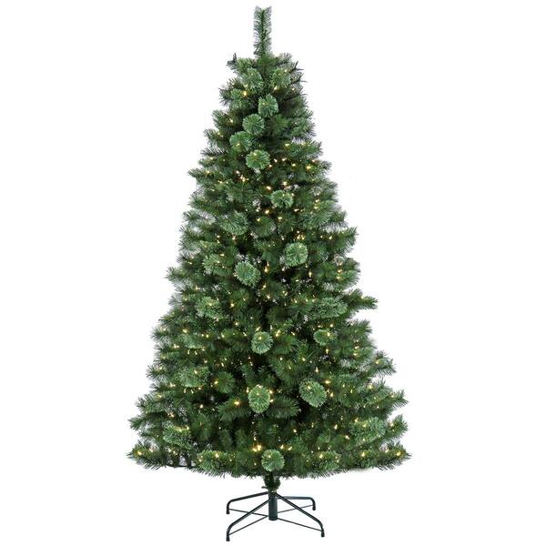 National Tree Company 7.5 Ft. Pre-Lit Ontaria Pine Artificial Christmas Tree With Led Lights Op64-300L-75