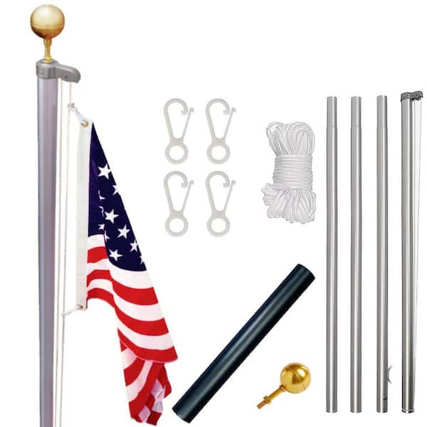 Classic 17 ft. Sectional Flagpole Kit with Rope
