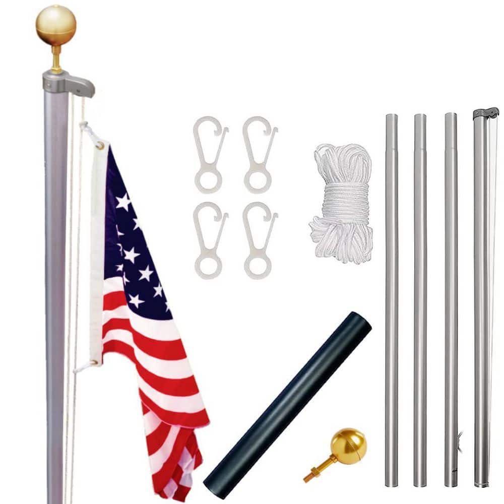 EZPole Classic 21 ft. Sectional Flagpole Kit with Rope EZC21 - The