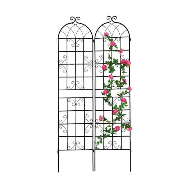 ITOPFOX 86.7 in. x 19.7 in. Metal Garden Rustproof Trellis Climbing ...