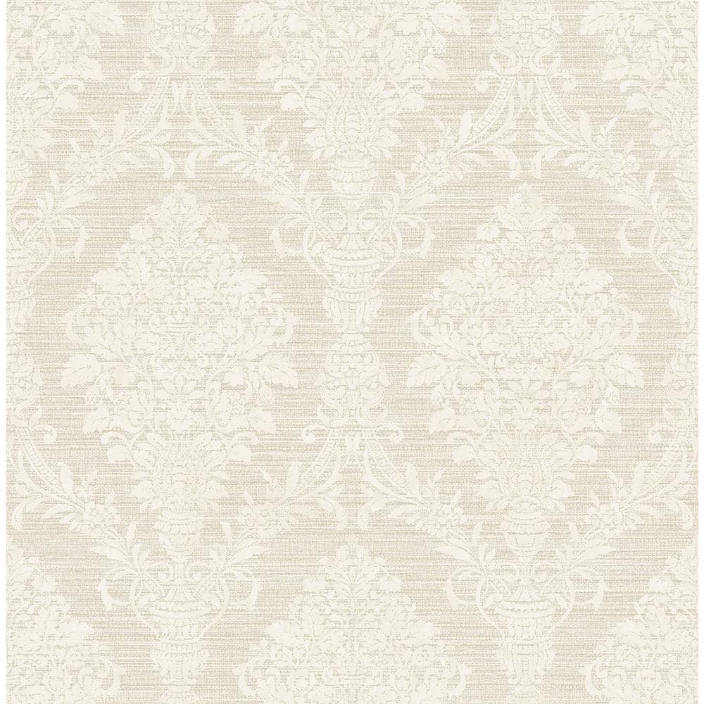 CASA MIA Glamour Damask Beige and Cream Paper Non Pasted Strippable ...