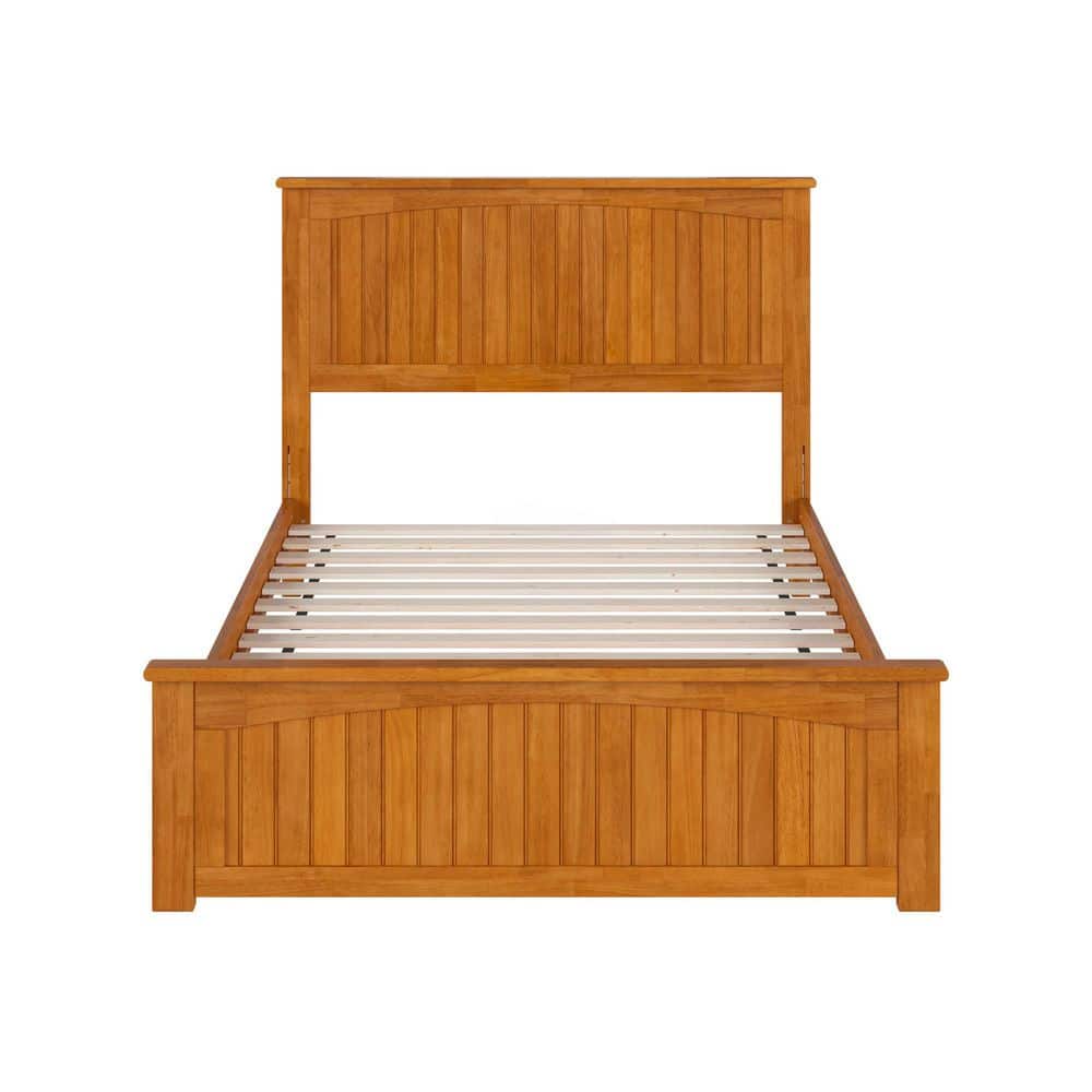 Nantucket White Full Solid Wood Frame Low Profile Platform Bed with Matching Footboard and USB Device Charger - thumbnail 6