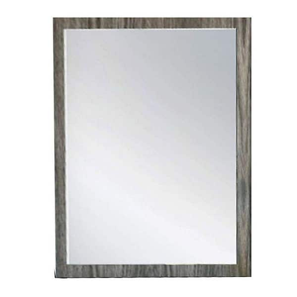 Nova Domus Asus Elm Grey 33.4 in. W x 39.3 in. H Modern Rectangle Wood Framed Mirror