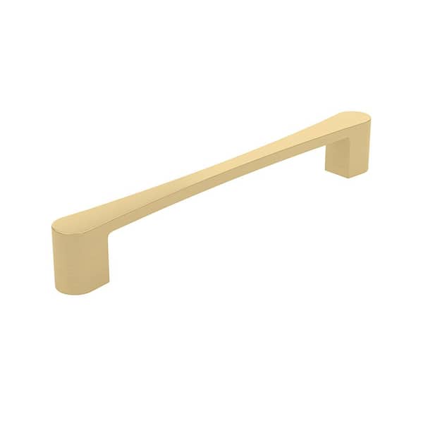 Richelieu Hardware Kent Collection 6-5/16 in. (160 mm) Modern Satin Brass Rectangular Cabinet Bar Pull