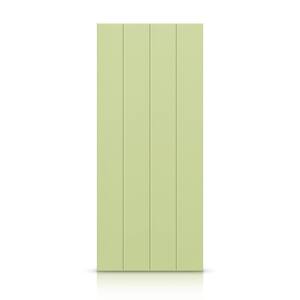 24 in. x 80 in. Hollow Core Sage Green Stained Composite MDF Interior Door Slab