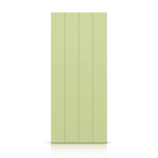 CALHOME 30 in. x 96 in. Hollow Core Sage Green Painted Composite MDF Interior Door Slab