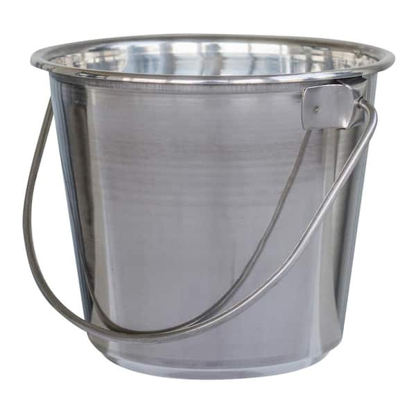 Sportsman 1 Qt. Stainless Galvanized Steel Bucket with Stainless Steel Handle (12-Pack)