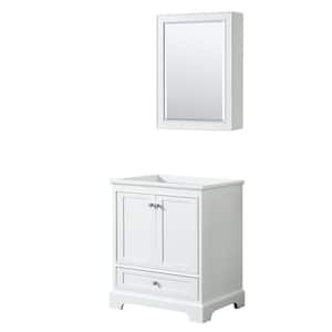 Deborah 29.25 in. Single Bathroom Vanity Cabinet Only with Medicine Cabinet in White