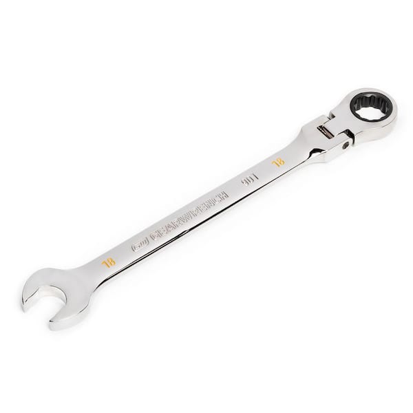 GEARWRENCH 18 mm Metric 90-Tooth Flex Head Combination Ratcheting Wrench