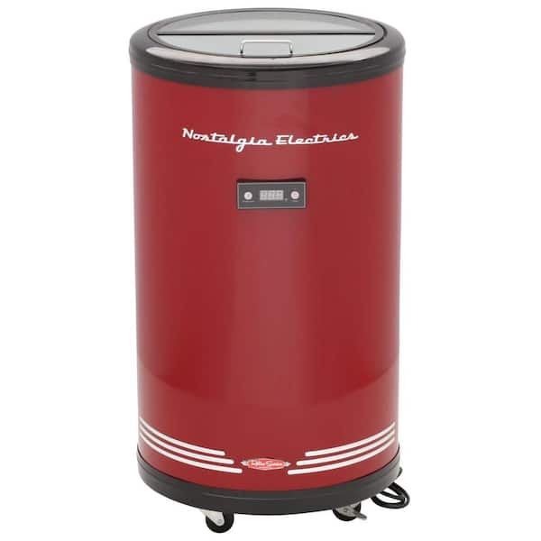 Nostalgia Retro Series 1.7 cu. ft. 70-Can 120-Volt Party Cooler in Red