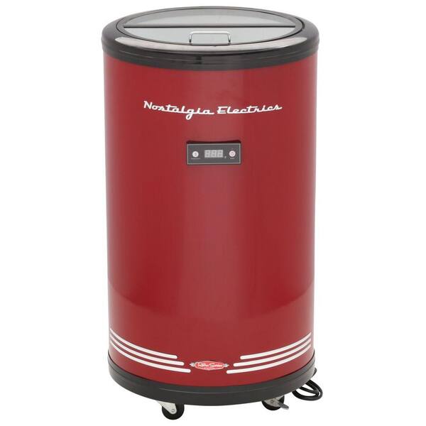 Nostalgia - Retro Series 1.7 cu. ft. 70-Can 120-Volt Party Cooler in Red