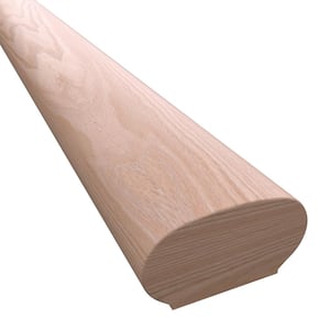 Stair Parts 6042 16 ft. Unfinished Red Oak Solid Wall Handrail