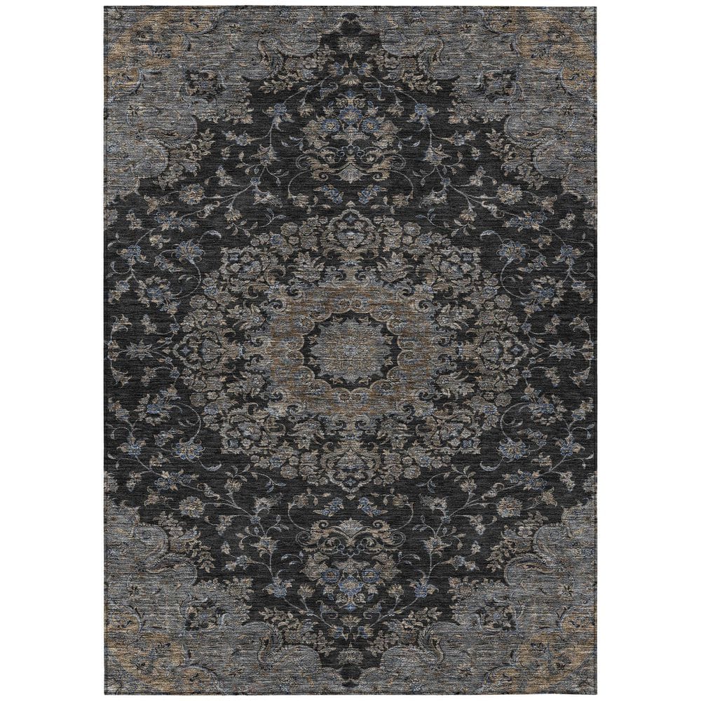 Chantille Machine Washable Indoor/Outdoor Abstract ACN2543 Black 3 ft. x 4 ft. Area Rug price history on PriceWatchPro