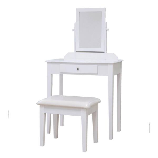 Homecraft Furniture 3-Piece White Vanity Set