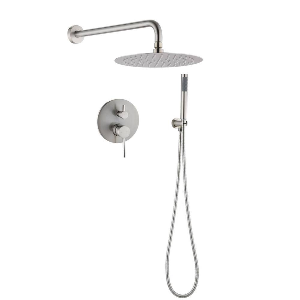 Aurora Decor ACA 2Handle 2Spray Round High Pressure Shower Faucet