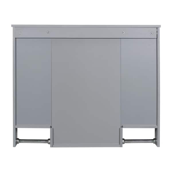 Hooseng 6.7 in. W x 28.7 in. H Rectangular MDF Medicine Cabinet 