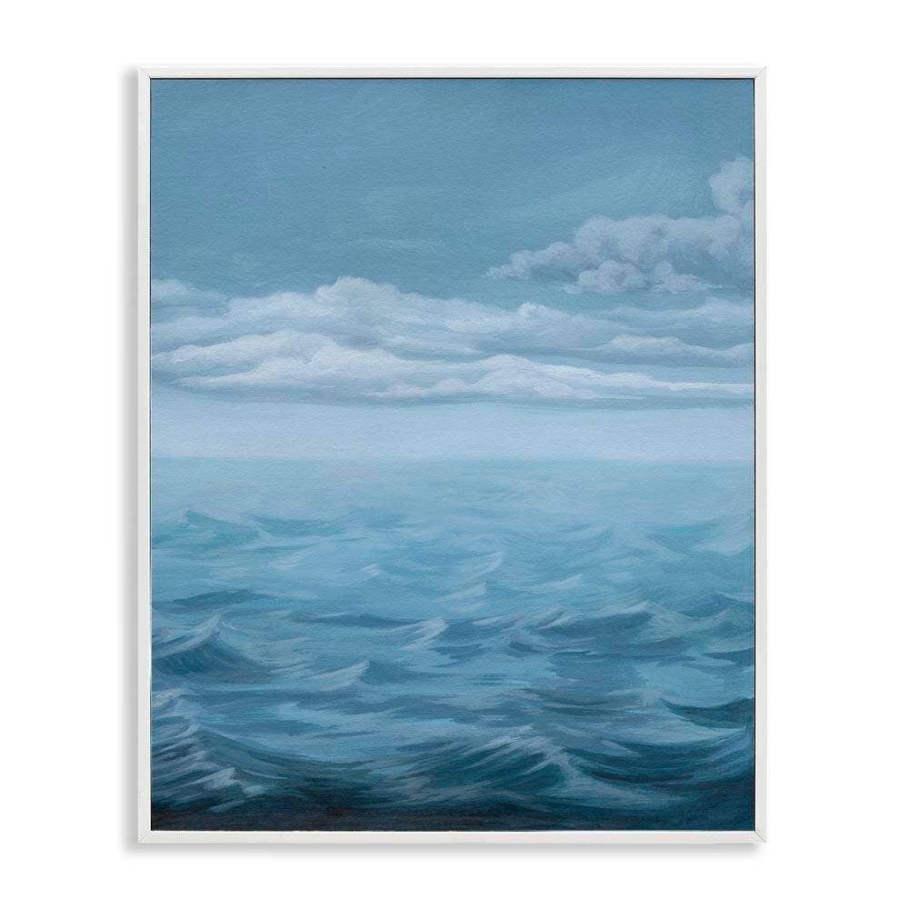 Clouds over Sea Waves by Grace Popp White Framed Coastal Giclee Art Print 30 in. x 24 in. price history on PriceWatchPro