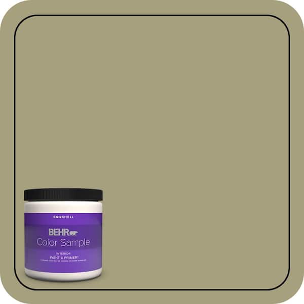 BEHR PREMIUM PLUS 8 oz. #S350-4A Dried Rosemary Eggshell Enamel Interior Paint and Primer Color Sample
