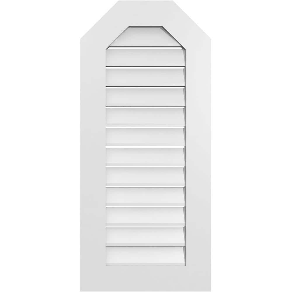 18 in. x 40 in. Octagonal Top Surface Mount PVC Gable Vent: Functional with Standard Frame price history on PriceWatchPro