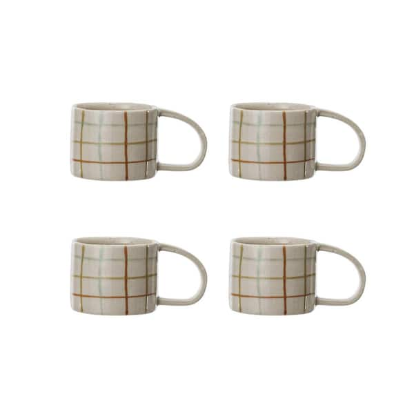 12 oz. Stoneware hotsell Mug (Set of 4 Hand-Stamped Patterns)-F54G