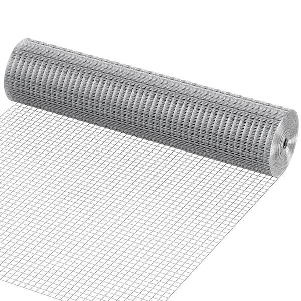 VEVOR Hardware Cloth 1/2 in. x 2 ft. x 25 ft. 19-Gauge Hardware Cloth Galvanized Wire Mesh Roll Chicken Wire Fencing Wire Mesh