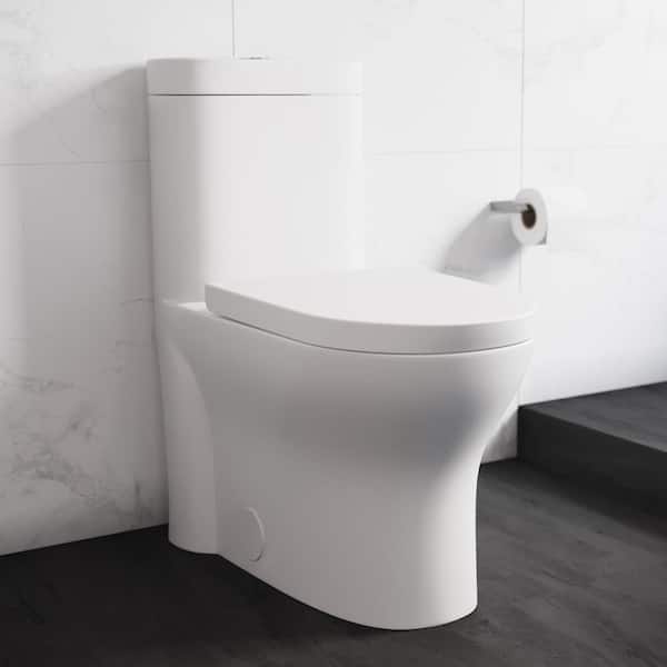 Swiss Madison Monaco 1-Piece 10 in. Rough in 1.1/1.6 GPF Dual Flush Elongated Toilet with in White