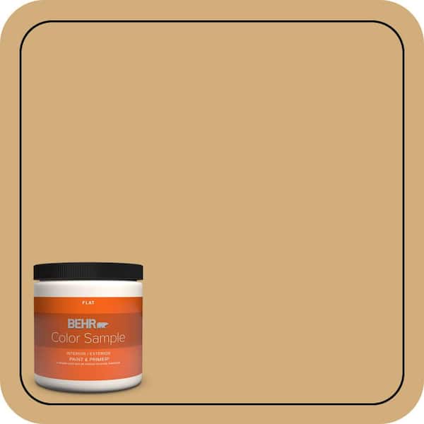 BEHR PREMIUM PLUS 8 oz. #310F-4 Rye Flat Interior/Exterior Paint & Primer Color Sample