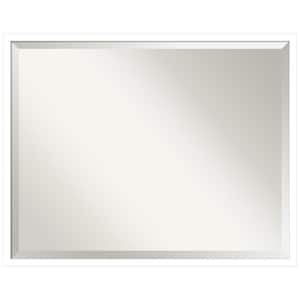 Medium Rectangle Matte Grey Beveled Glass Modern Mirror (23 in. H x 29 in. W)