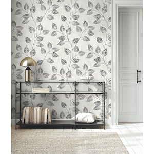 Contrast Leaf Silhouette Vinyl Peel and Stick Wallpaper Roll (31.35 sq. ft.)