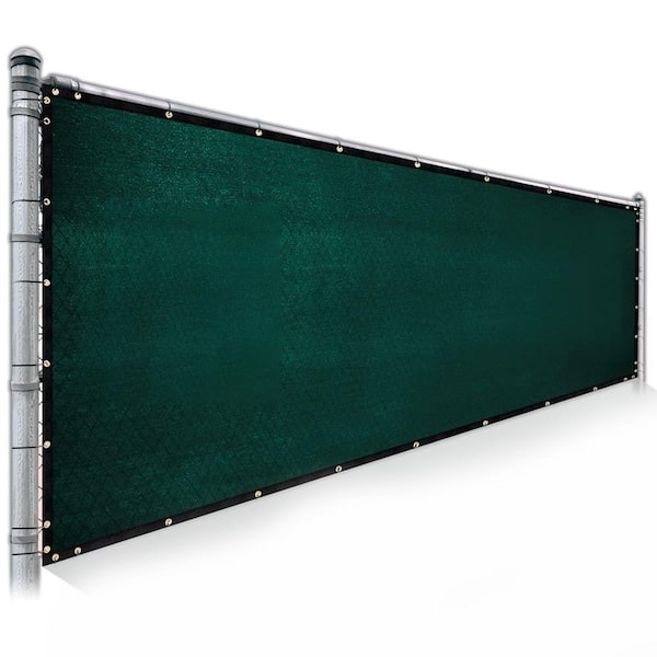 5 ft.x 12 ft. Green Fence Privacy Screen Windscreen Cover with Cable Ties, UV & Water Resistant HDPE Mesh Fabric